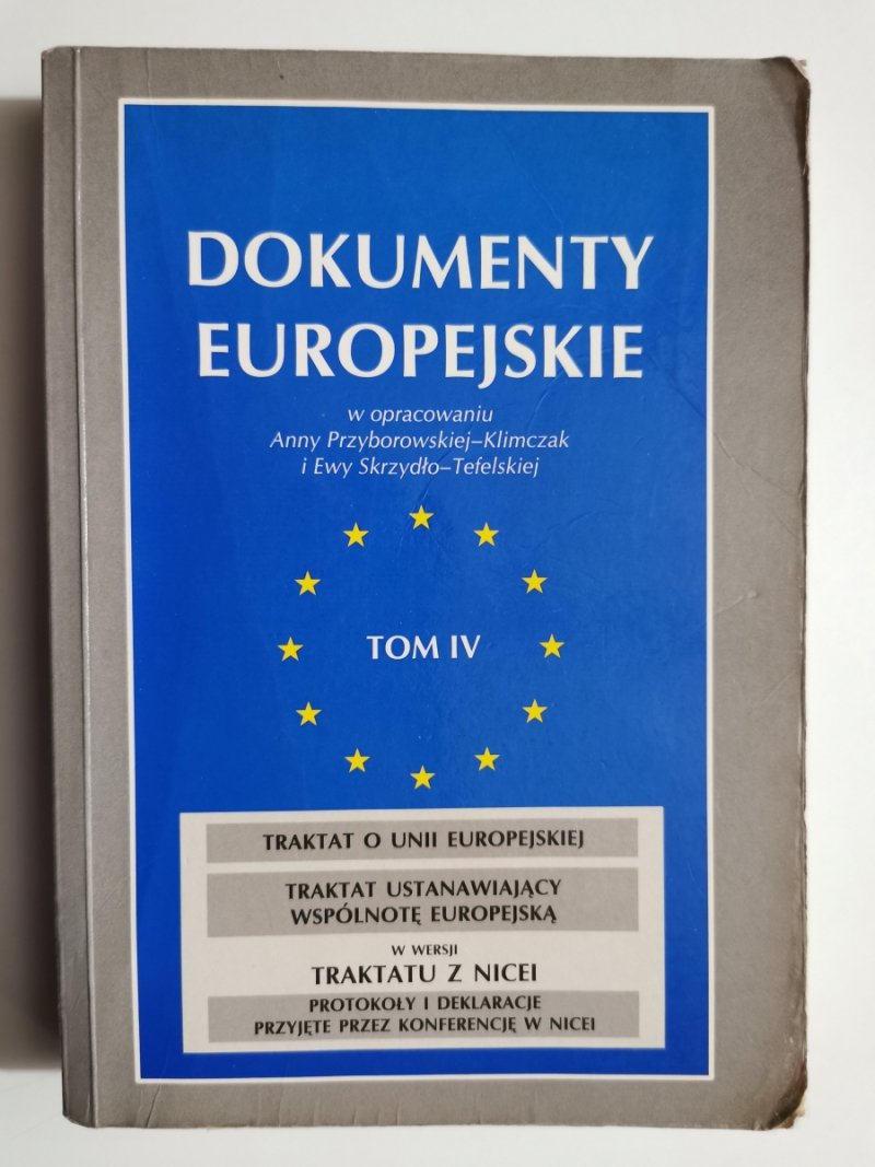 DOKUMENTY EUROPEJSKIE TOM IV - Anna Przyborowska-Klimczak