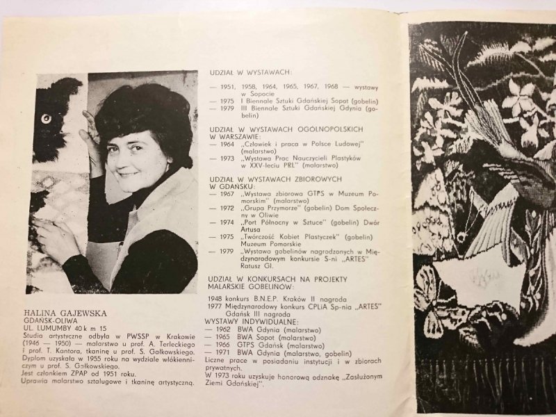 GOBELIN. HALINA GAJEWSKA KATALOG WYSTAWY