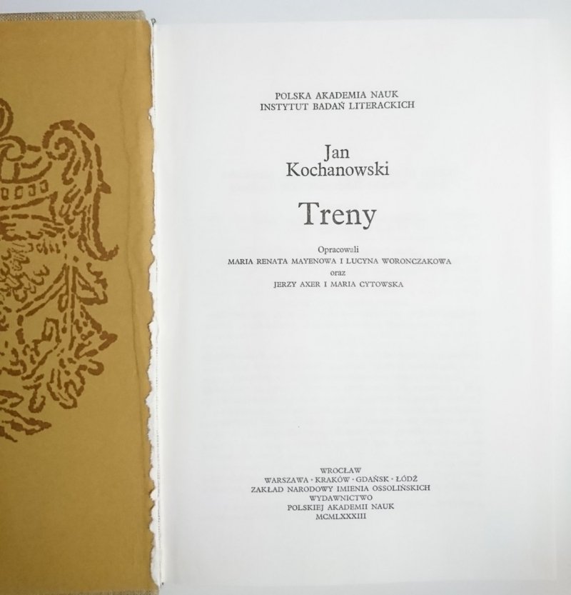 TRENY - Jan Kochanowski 1983