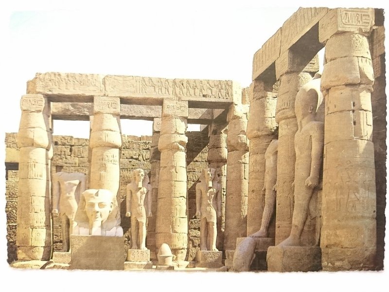 LUKOR TEMPLE. STATUES OF RAMSES II IN THE FORECOURT