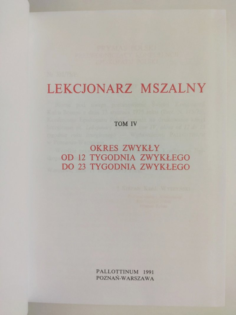 LEKCJONARZ MSZALNY TOM IV