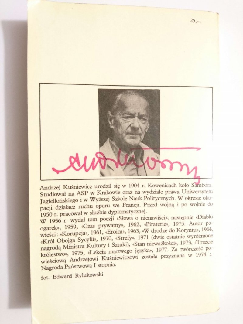KRÓL OBOJGA SYCYLII - Andrzej Kuśniewicz 1980