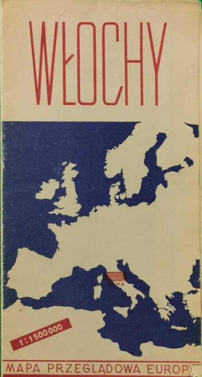 MAPA WŁOCHY. SKALA 1:1500 000 1970