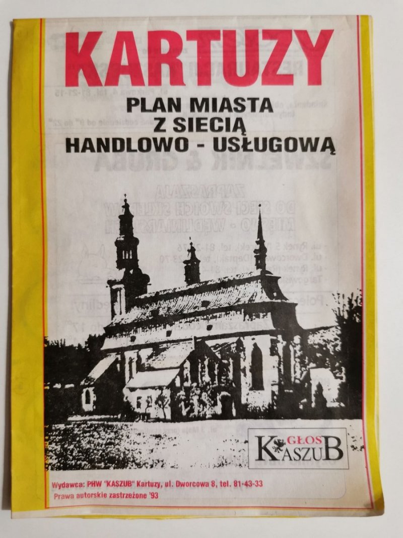 KARTUZY. PLAN MIASTA Z SIECIĄ HANDLOWO-USŁUGOWĄ 