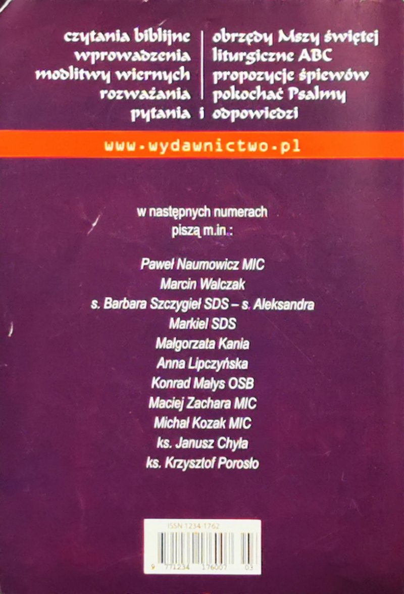 OREMUS. TEKSTY LITURGII MSZY ŚWIĘTEJ MARZEC 2022