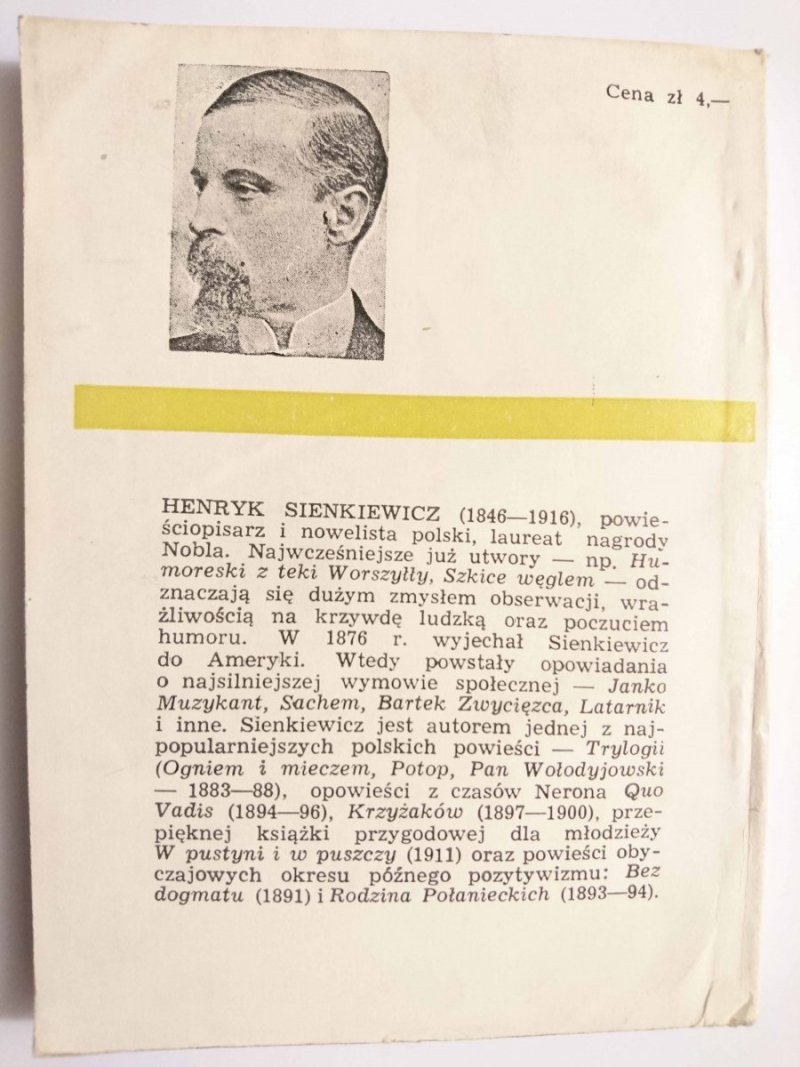 STARY SŁUGA. HANIA - Henryk Sienkiewicz 1970