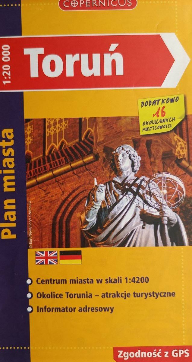 TORUŃ 1:20 000 PLAN MIASTA