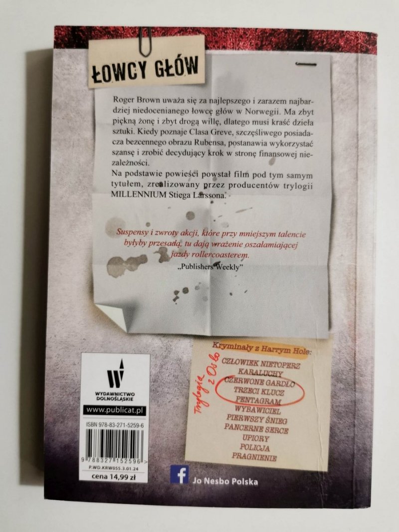 ŁOWCY GŁÓW - Jo Nesbo 