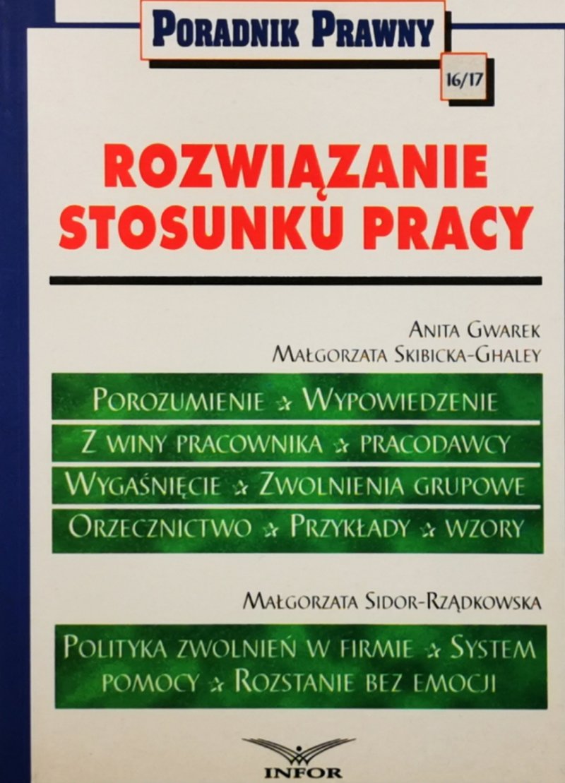 ROZWIĄZYWANIE STOSUNKU PRACY - Anita Gwarek
