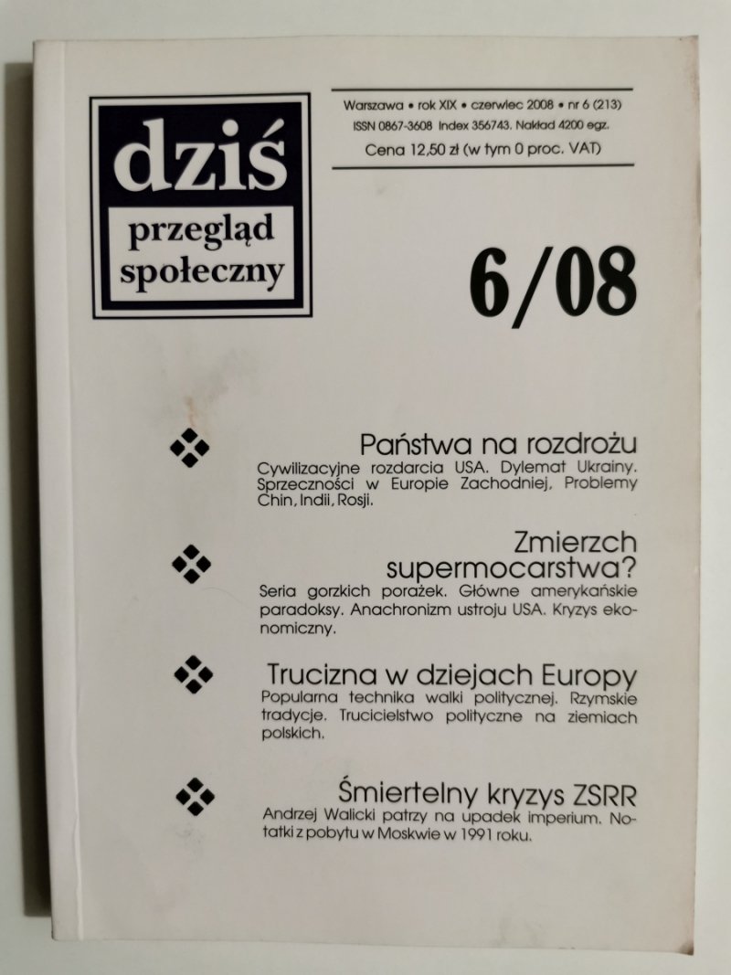 DZIŚ PRZEGLĄD SPOŁECZNY 06/08
