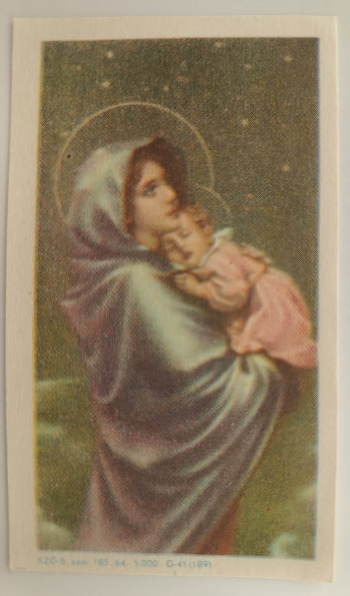 MARYJA I DZIECIĄTKO W TLE GWIAZDY