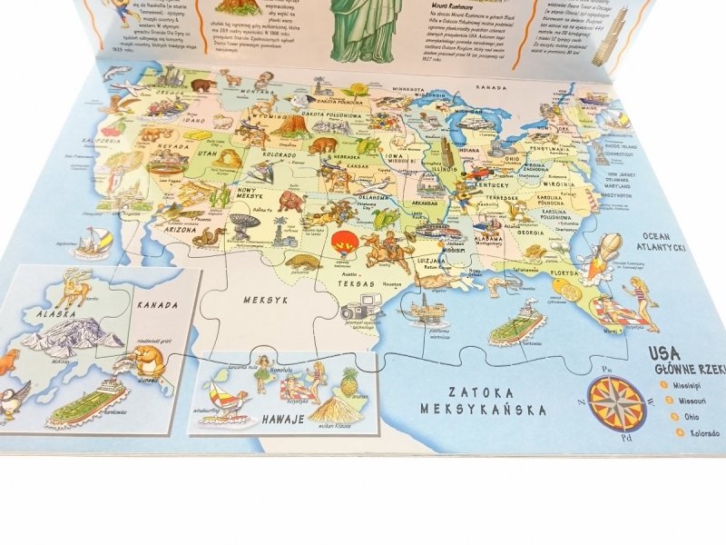 ATLAS ŚWIATA DLA DZIECI. 5 MAP UKŁADANEK 2001