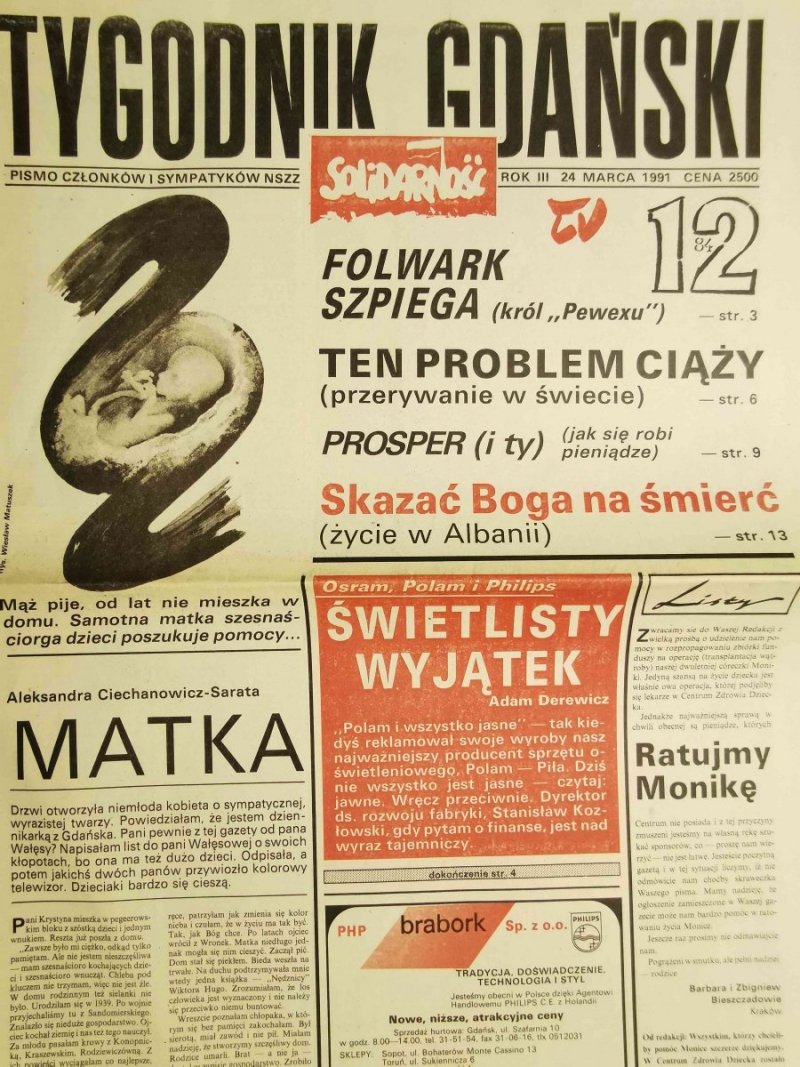 TYGODNIK GDAŃSKI ROK III 24 MARCA 1991