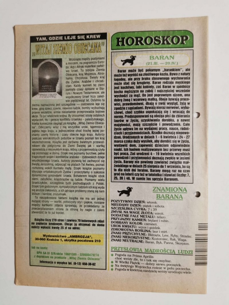 PORADNIK UZDRAWIACZA NR 4/113 KWIECIEŃ 2002 r.