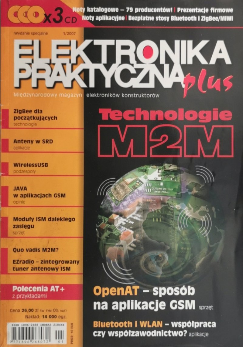 ELEKTRONIKA PRAKTYCZNA 1/2007 3xCD