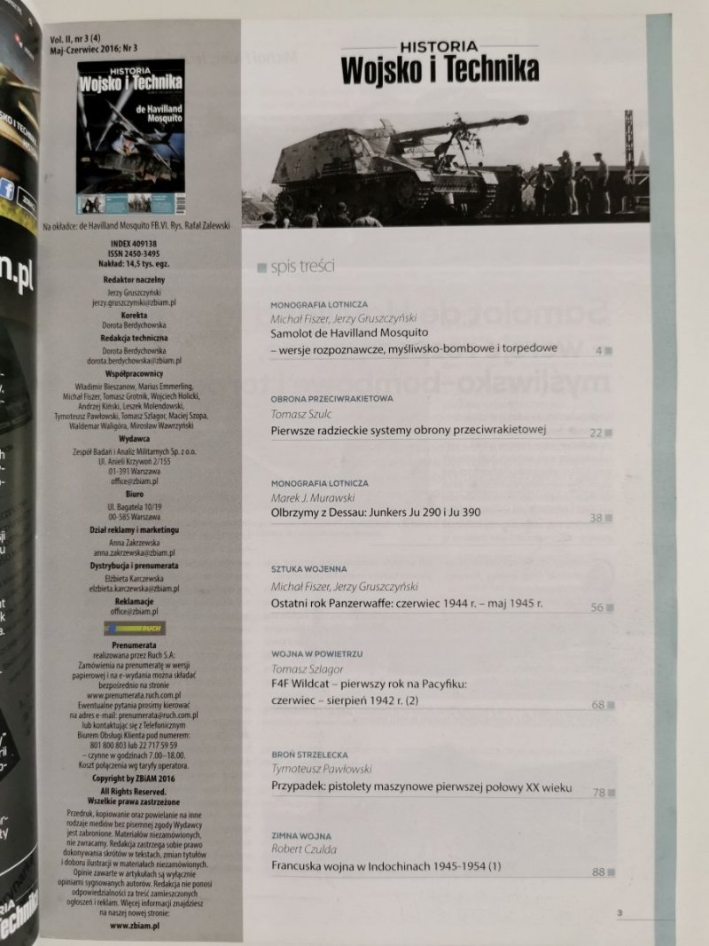 HISTORIA WOJSKO I TECHNIKA NUMER SPECJALNY 3/2016 MAJ-CZERWIEC