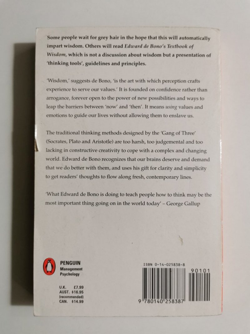 TEXTBOOK OF WISDOM - Edward de Bono's 
