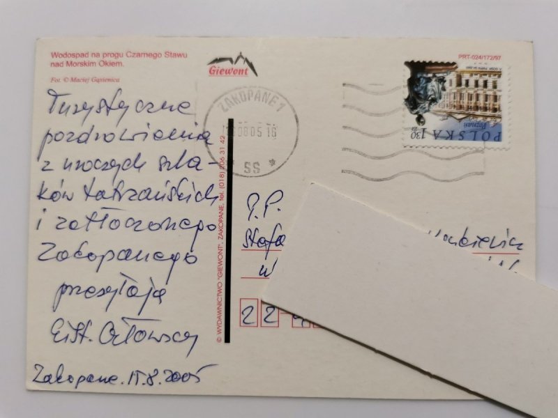 WODOSPAD NA PROGU CZARNEGO STAWU NAD MORSKIM OKIEM FOT. GĄSIENICA