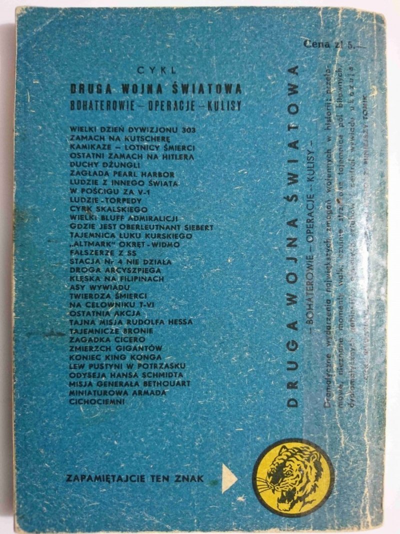 ŻÓŁTY TYGRYS: ASY WYWIADU - Jerzy Hornung 1958
