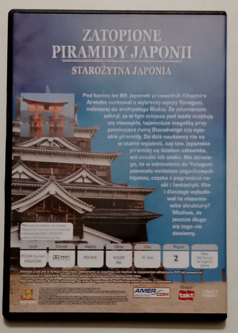 DVD. ZATOPIONE PIRAMIDY JAPONII