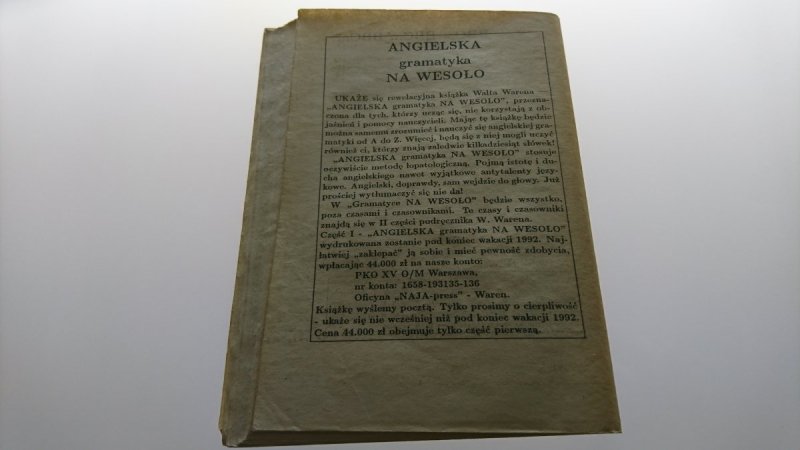 ANGIELSKI... JEST PROSTY! NR 4 KWIECIEŃ 1992