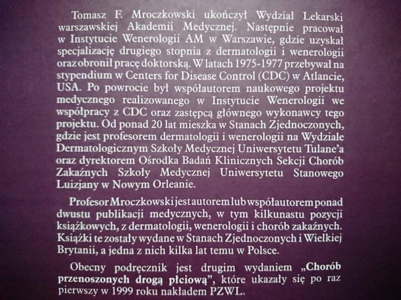 CHOROBY PRZENOSZONE DROGĄ PŁCIOWĄ Red. Mroczkowski