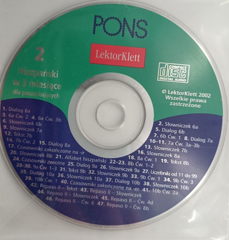 CD. PONS 2 HISZPAŃSKI W 3 MIESIĄCE DLA POCZĄTKUJĄCYCH
