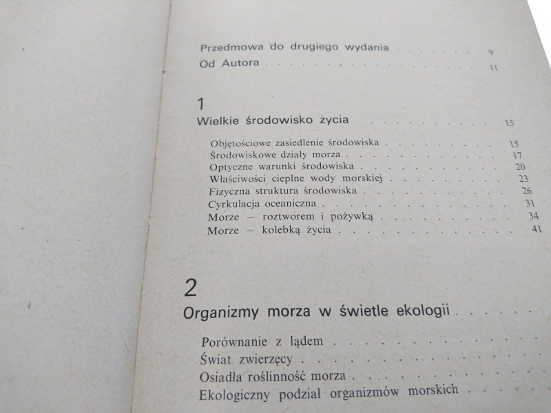 MORZA I OCEANY. EKOLOGIA I BIOGEOGRAFIA Demel 1975