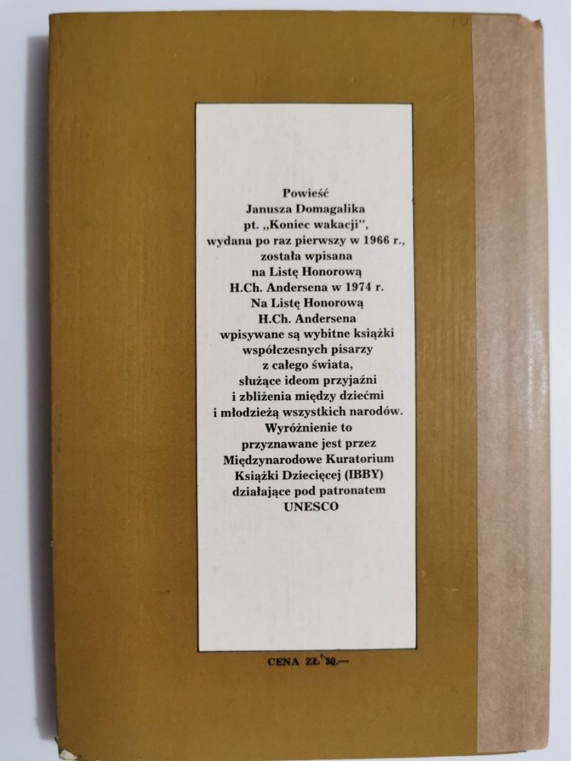 KONIEC WAKACJI - Janusz Domagalik 1977