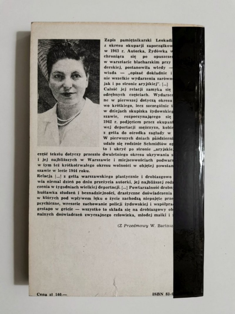 CUDEM PRZEŻYLIŚMY CZAS ZAGŁADY - Leokadia Schmidt 1983