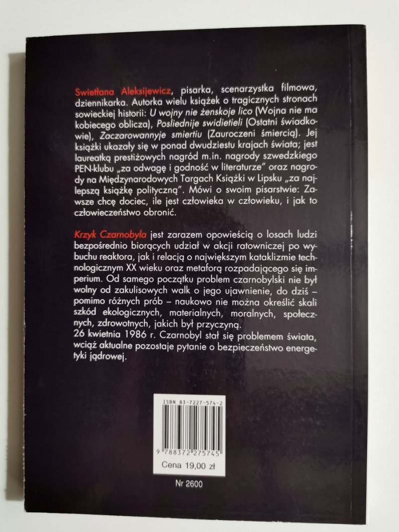 KRZYK CZARNOBYLA - Świetłana Aleksijewicz 