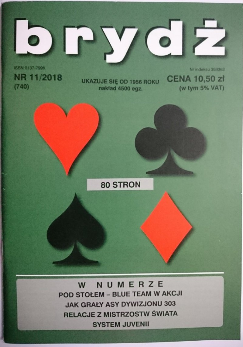 BRYDŻ NR 11/2018 (740)