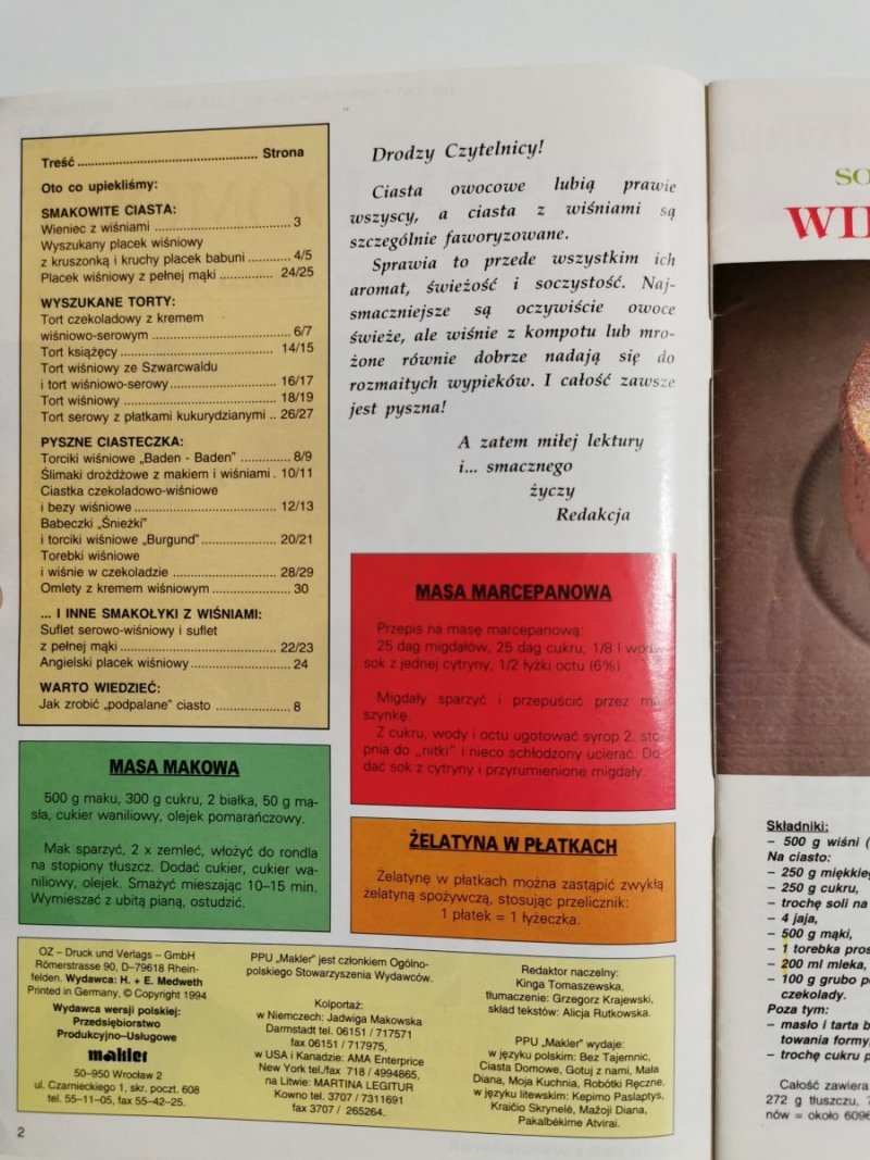 CIASTA DOMOWE NR 42 CIASTA Z WIŚNIAMI