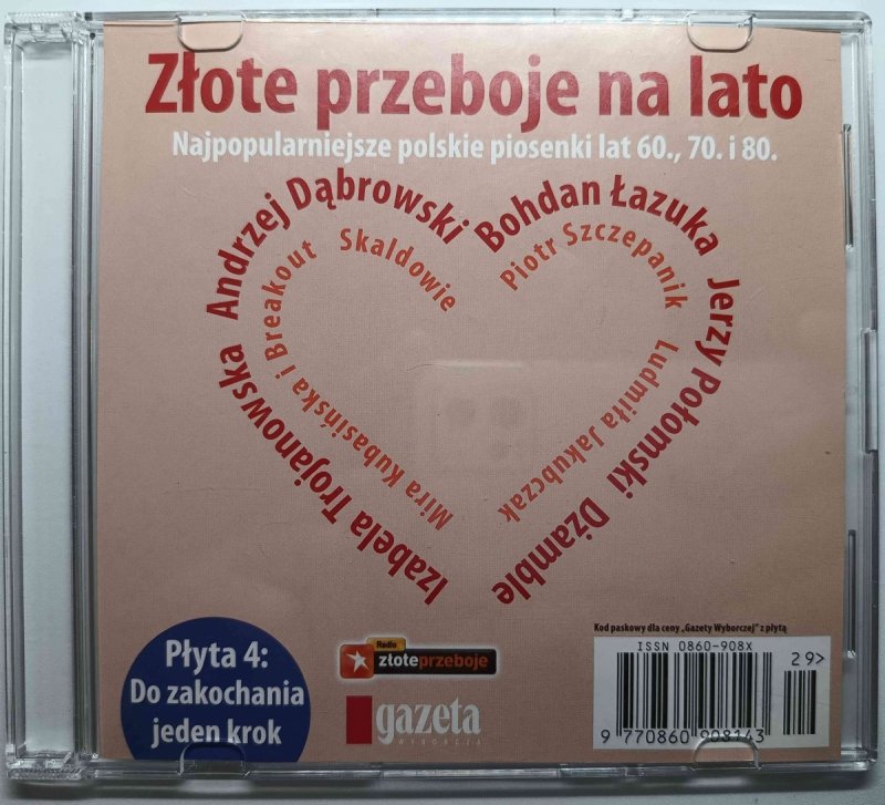 CD. ZŁOTE PRZEBOJE NA LATO PŁYTA 4: DO ZAKOCHANIA JEDEN KROK
