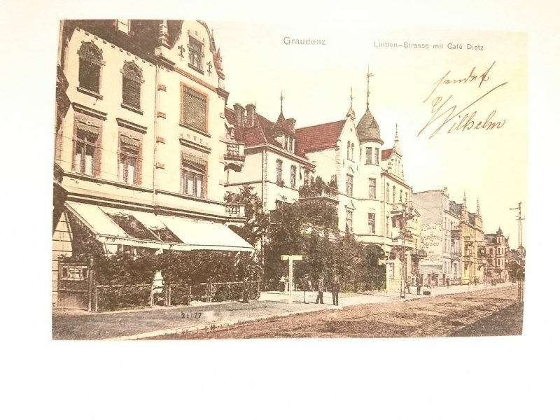 REPRINT. GRUDZIĄDZ. UL. LIPOWA Z KAWIARNIĄ DIETZA