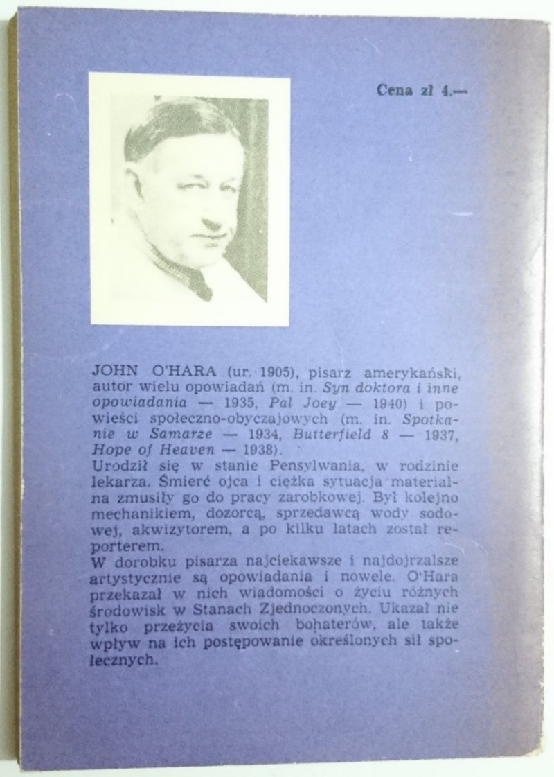 SYN DOKTORA - John O'Hara 1970