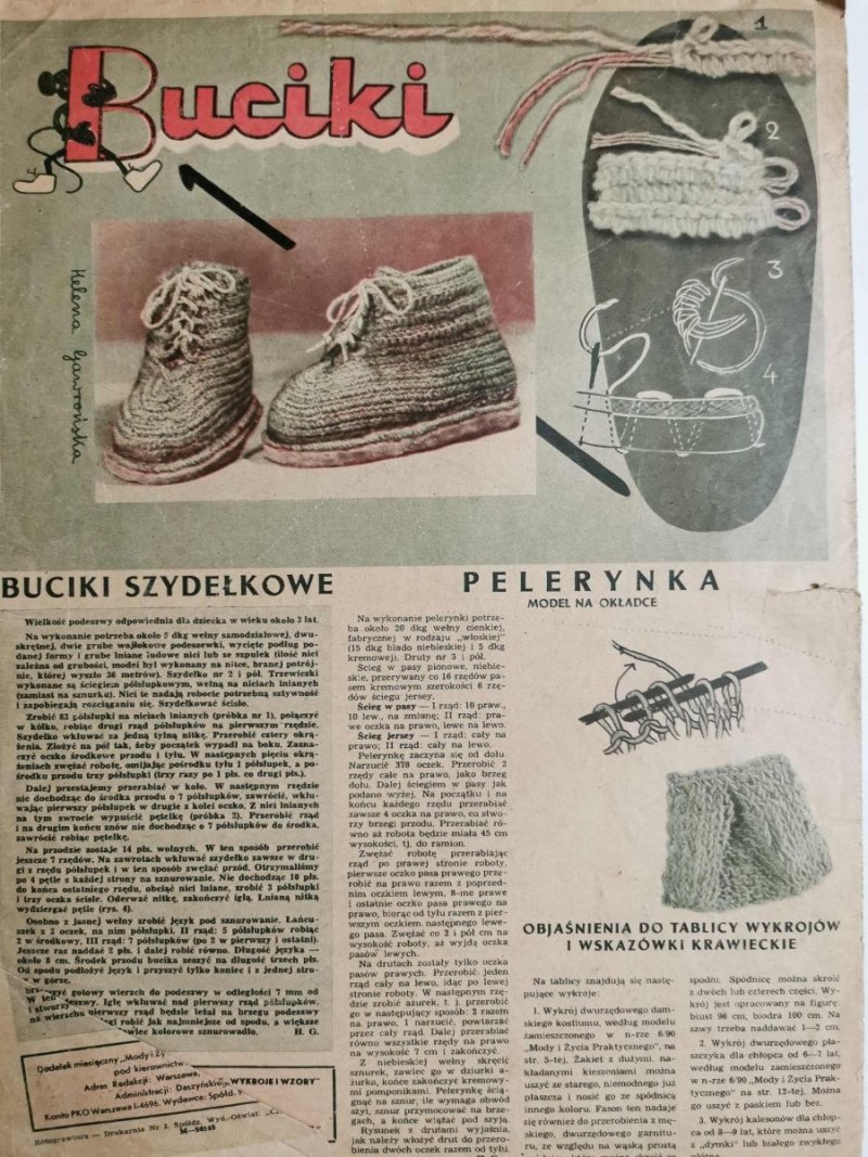 WYKROJE I WZORY NR 16 NR 6/90