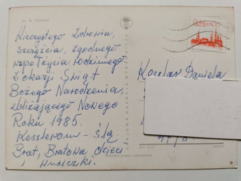 KARTKA ŚWIĄTECZNA NR.74 KOMPOZYCJA ŚWIĄTECZNA FOT. HOFFMANN