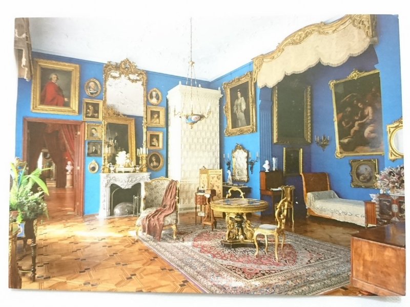 MUZEUM ZAMOYSKICH W KOZŁÓWCE. SALON BŁĘKITNY FOT. Z. ŻYBURTOWICZ