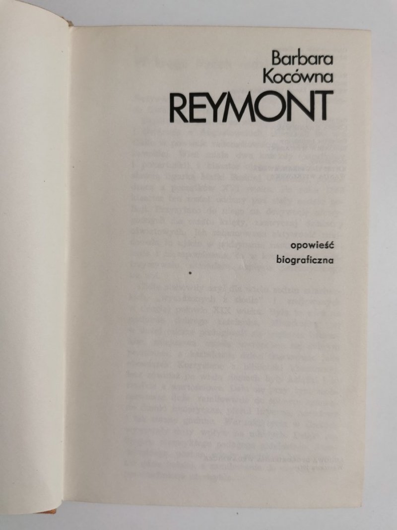 REYMONT - Barbara Kocówna 1971