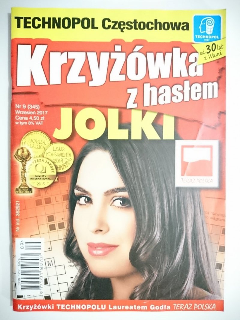 KRZYŻÓWKA Z HASŁEM JOLKI 9-2017