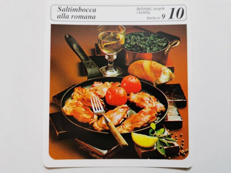 KARTA KULINARNA NR. 9 SALTIMBOCCA ALLA ROMANA