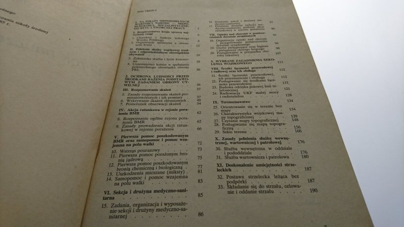 PRZYSPOSOBIENIE OBRONNE III ROK NAUCZANIA 1988