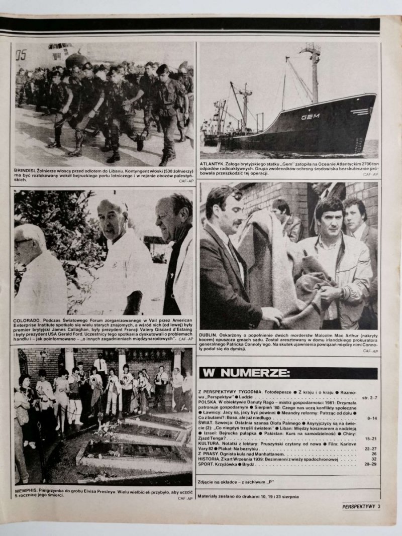 PERSPEKTYWY NUMER 28 (669) 27 SIERPNIA 1982