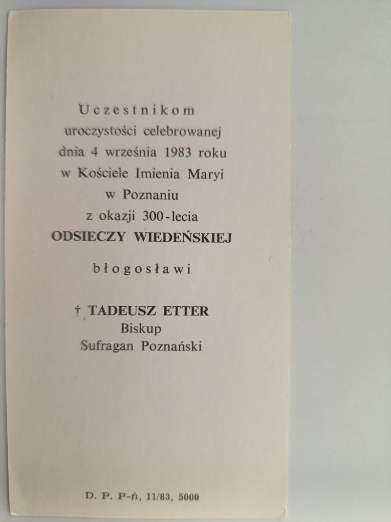 TADEUSZ ETTER BISKUP JAN PAWEŁ II