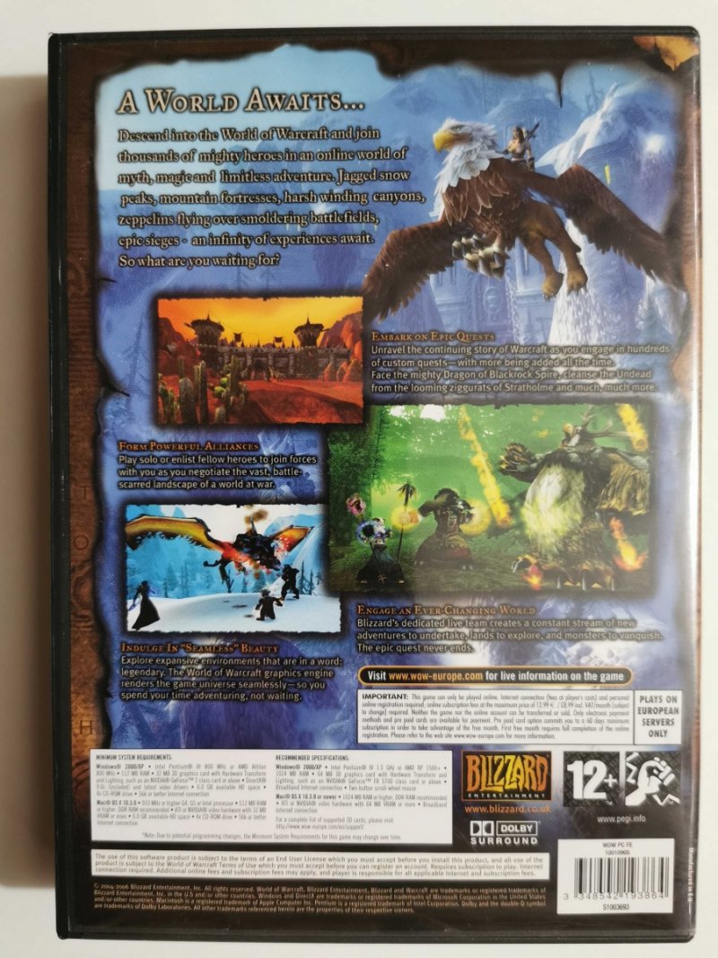 PC MAC CD-ROM WORLD OF WARCRAFT