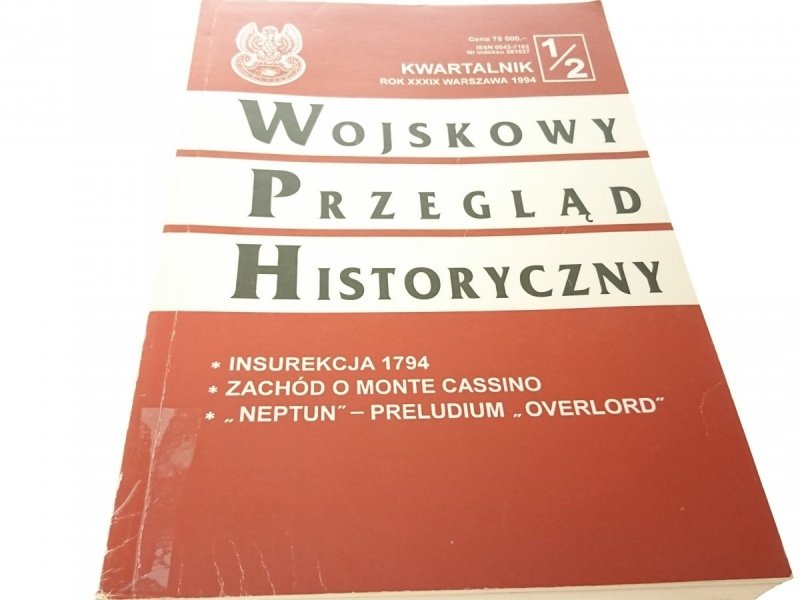WOJSKOWY PRZEGLĄD HISTORYCZNY KWARTALNIK 1/2 1994