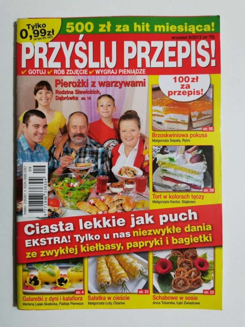 PRZYŚLIJ PRZEPIS! WRZESIEŃ 9/2013 (NR 70)
