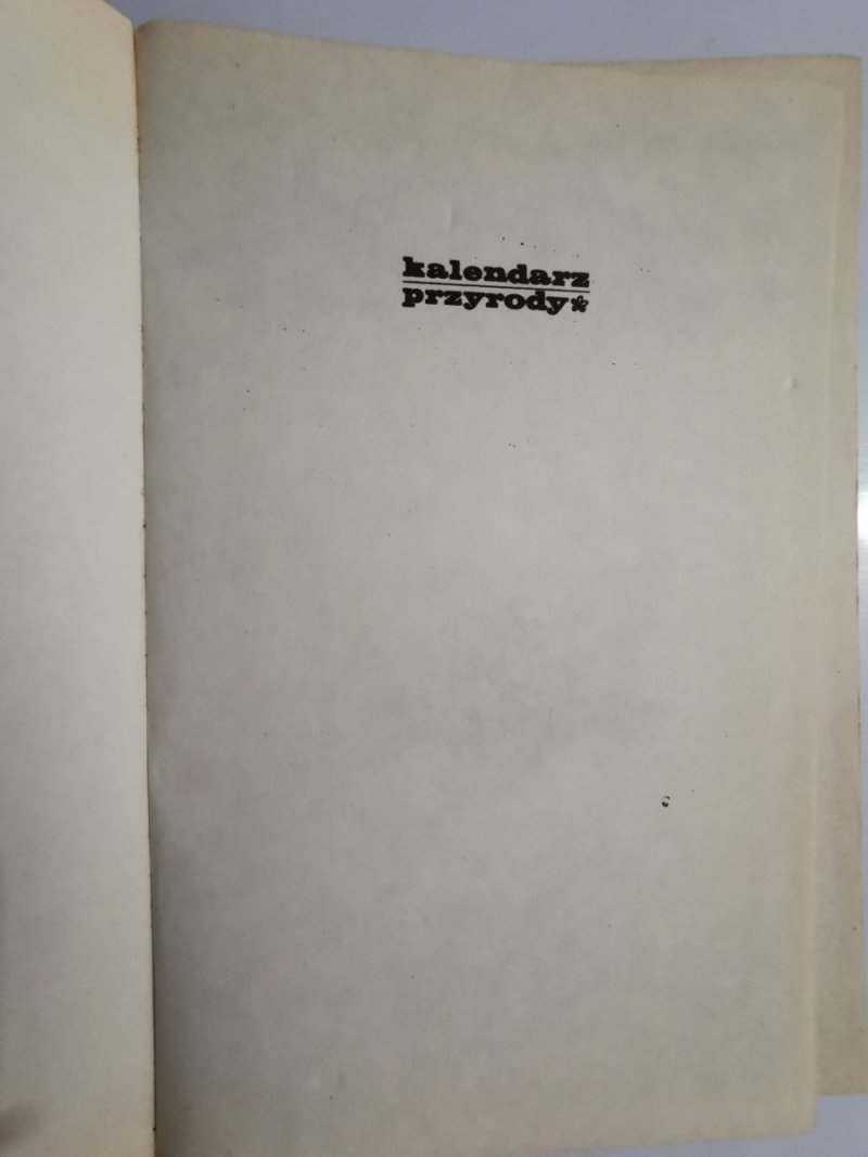 KALENDARZ PRZYRODY - Henryk Sandner 1976