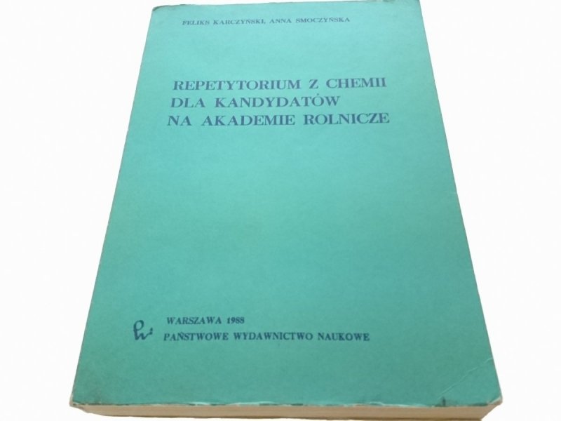REPETYTORIUM Z CHEMII DLA KANDYDATÓW - Karczyński